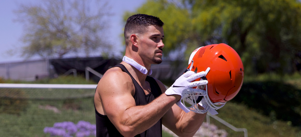 Drue Tranquill wearing a Q-Collar